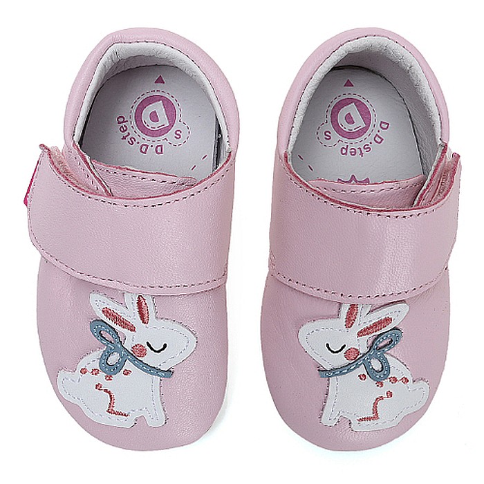 Pantofiori de interior copii fete din piele DD Step, Roz -  K1596-41264 [3]