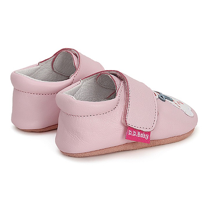 Pantofiori de interior copii fete din piele DD Step, Roz -  K1596-41264 [5]