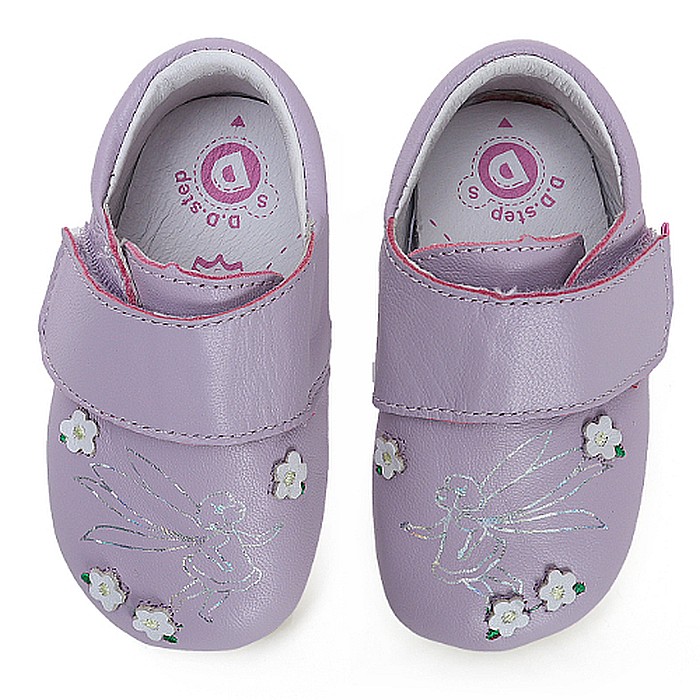 Pantofiori de interior copii fete din piele DD Step, Mov - K1596-41332 [3]