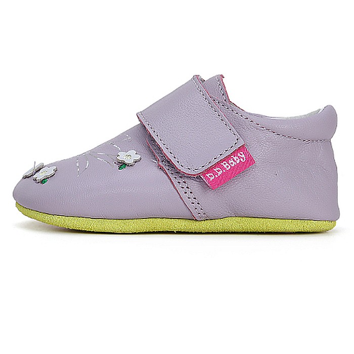 Pantofiori de interior copii fete din piele DD Step, Mov - K1596-41332 [5]