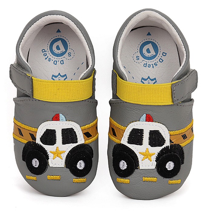 Pantofiori de interior copii baieti din piele DD Step, Gri - K1596-41928 [4]