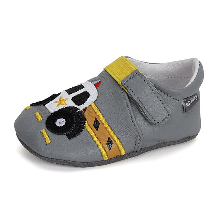 Pantofiori de interior copii baieti din piele DD Step, Gri - K1596-41928 [5]