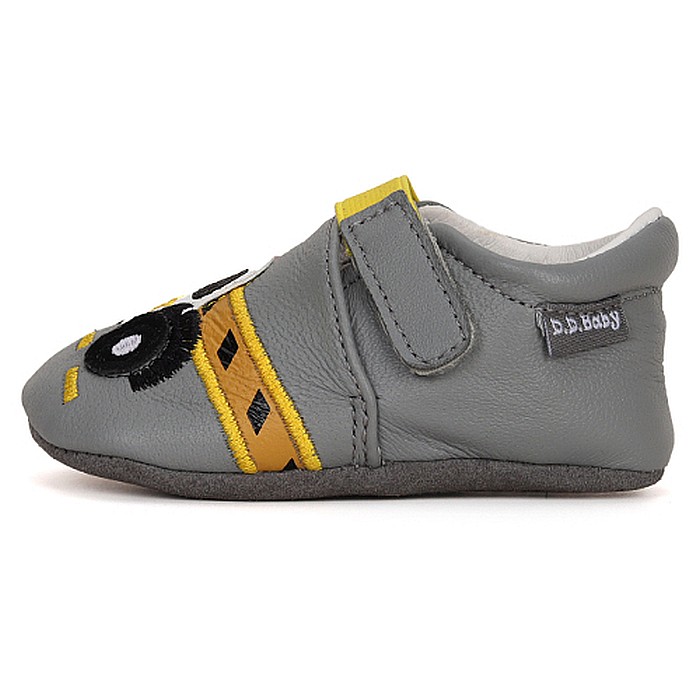 Pantofiori de interior copii baieti din piele DD Step, Gri - K1596-41928 [2]
