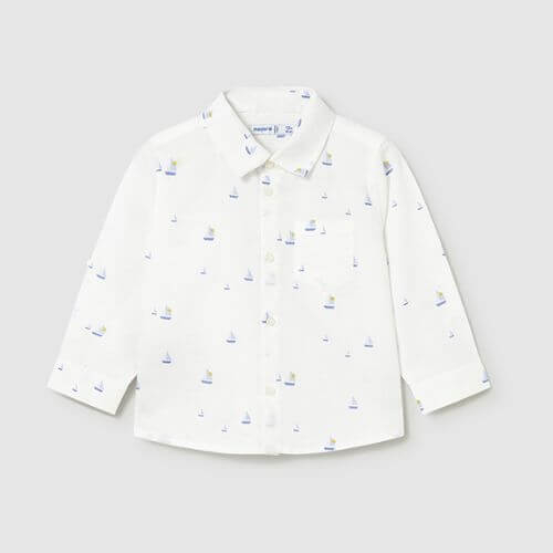 Camasa din bumbac pentru baieti Mayoral, Alb - 1118-42 [4]