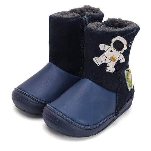 Cizme copii baieti din piele imblanite DD Step,Albastru - W071-42496 [2]