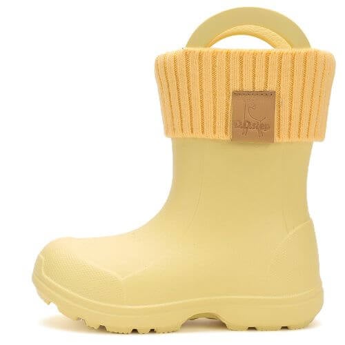Cizme ploaie copii fete impermeabile DD Step, Galben - 106-52295 [3]