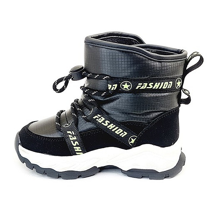 Cizme copii baieti impermeabile îmblănite WeeStep, Negru - R190667025 BK [2]