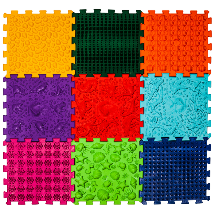 Covoras de masaj Ortek Dinozauri Puzzle-uri 9 elemente + 6 triunghiuri [3]