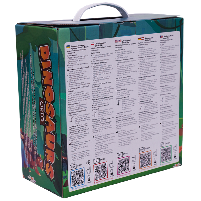 Covoras de masaj Ortek Dinozauri Puzzle-uri 12 elemente + 8 triunghiuri [4]