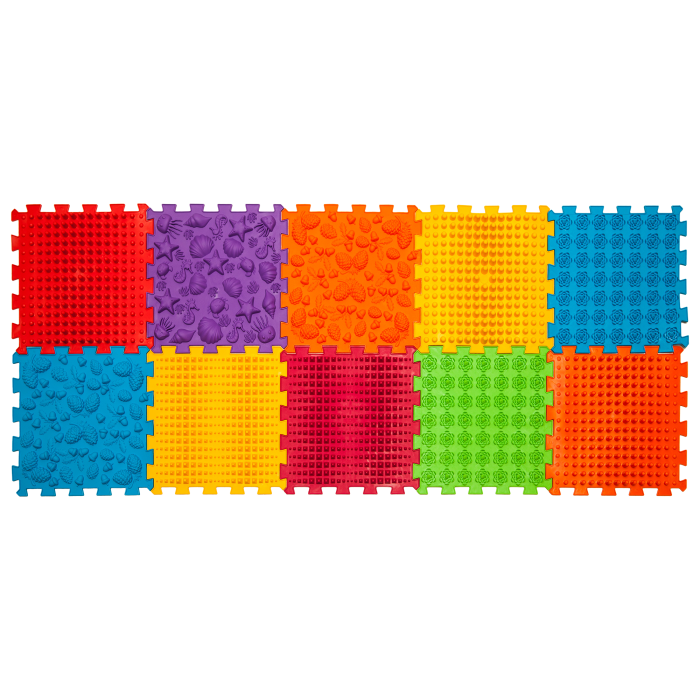 Covoras de masaj pentru reabilitare "Ortek Mix" 10 elemente Rigid [4]