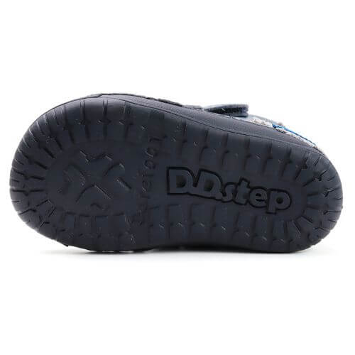 Ghete copii baieti Barefoot din piele imblanite DD Step, Albastru - W070-52893 [8]