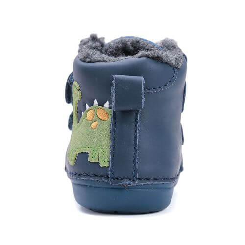 Ghete copii baieti din piele imblanite DD Step, Albastru - W066-52525A [4]