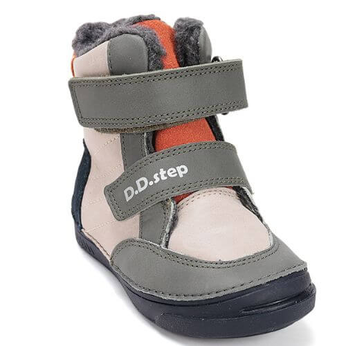 Ghete copii baieti din piele imblanite DD Step, Khaki - W040-52404A [3]