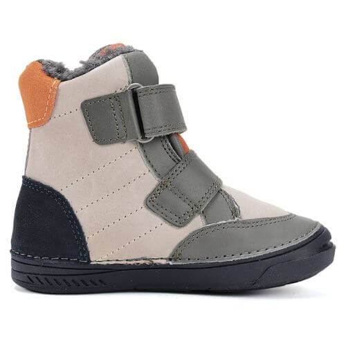 Ghete copii baieti din piele imblanite DD Step, Khaki - W040-52404A [4]