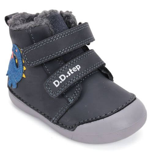 Ghete copii baieti din piele imblanite DD Step, Verde - W066-52525 [2]