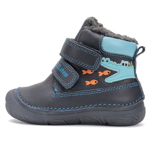 Ghete copii baieti din piele imblanite DD Step, Albastru - W082-52462A [1]
