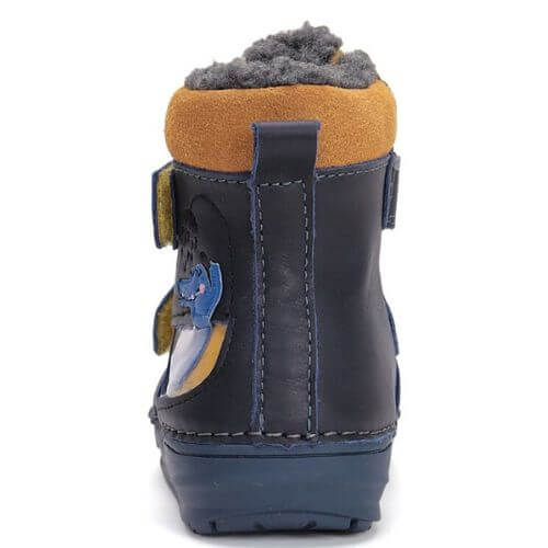 Ghete copii baieti din piele imblanite DD Step, Albastru - W071-42421 [4]