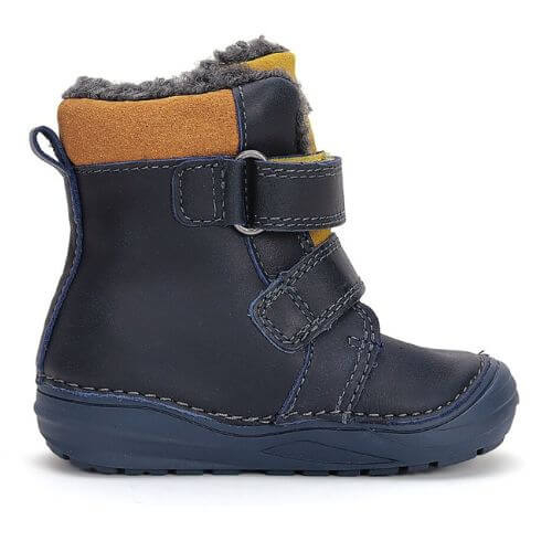 Ghete copii baieti din piele imblanite DD Step, Albastru - W071-42421 [3]