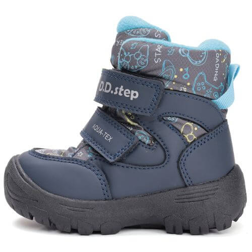 Ghete copii baieti impermeabile si imblanite DD Step, Albastru - P081-52299A [3]