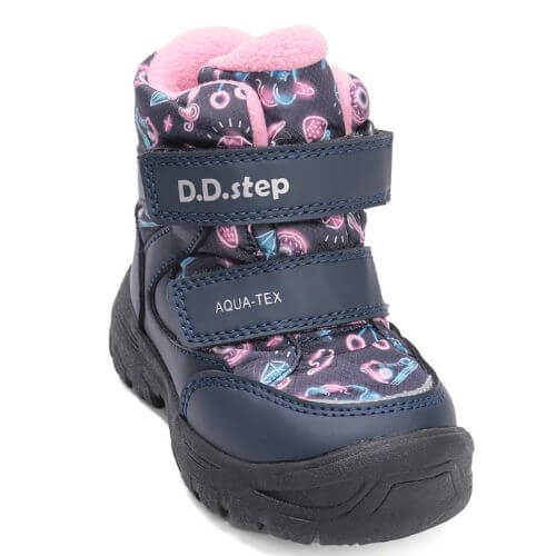 Ghete copii fete impermeabile si imblanite DD Step, Albastru - P081-52616A [1]