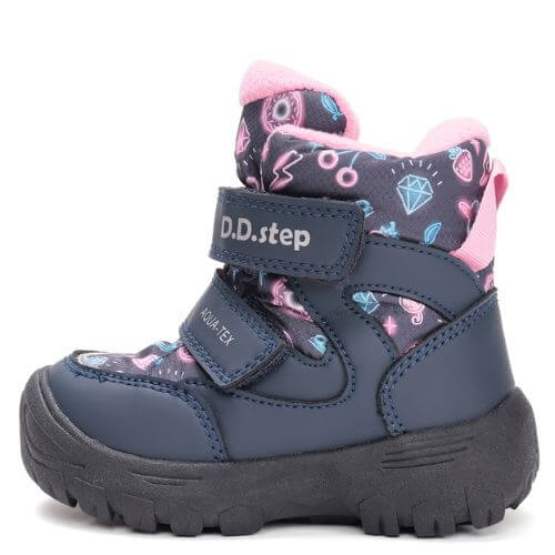 Ghete copii fete impermeabile si imblanite DD Step, Albastru - P081-52616A [3]