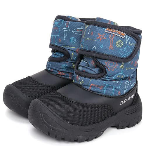 Ghete copii baieti impermeabile si imblanite DD Step, Albastru - P081-52502A [2]