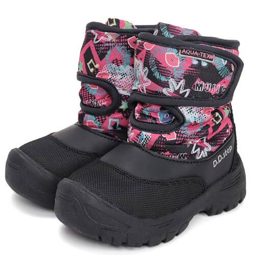 Ghete copii fete impermeabile si imblanite DD Step, Negru - P081-52502B [2]