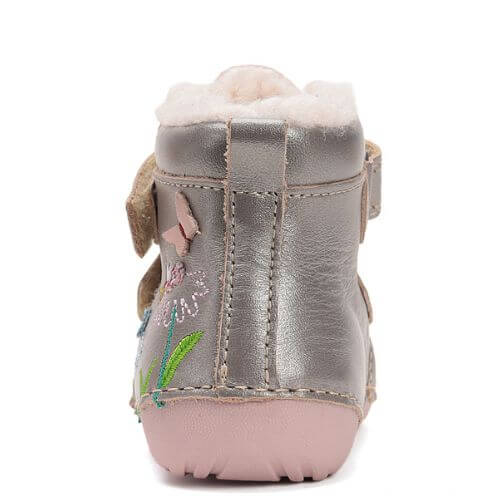 Ghete copii fete din piele imblanite DD Step, Bej - W015-52997 [4]