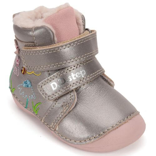 Ghete copii fete din piele imblanite DD Step, Bej - W015-52997 [1]
