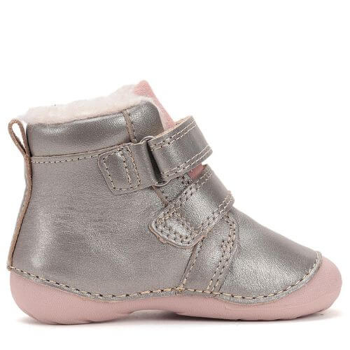 Ghete copii fete din piele imblanite DD Step, Bej - W015-52997 [5]