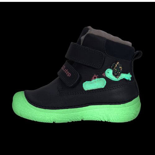 Ghete copii fete din piele imblanite DD Step, Albastru - W082-52314 [2]