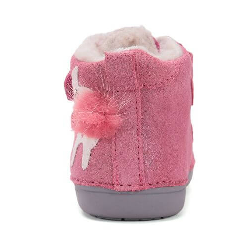 Ghete copii fete din piele imblanite DD Step, Roz - W066-52733B [4]