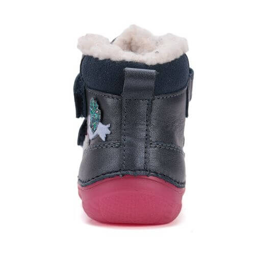 Ghete copii fete din piele imblanite DD Step, Albastru - W082-52314 [5]