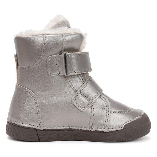 Ghete copii fete din piele imblanite DD Step, Argintiu W068-52320A [4]