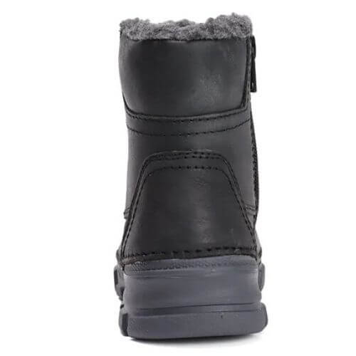 Ghete copii fete din piele imblanite DD Step, Negru - W056-52456B [5]