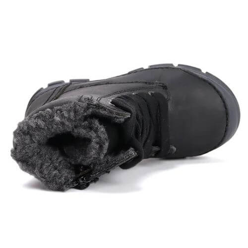 Ghete copii fete din piele imblanite DD Step, Negru - W056-52456B [6]