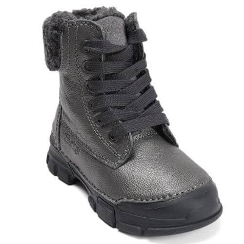 Ghete copii fete din piele imblanite DD Step, Gri - W056-52456C [3]