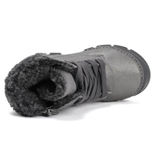 Ghete copii fete din piele imblanite DD Step, Gri - W056-52456C [6]