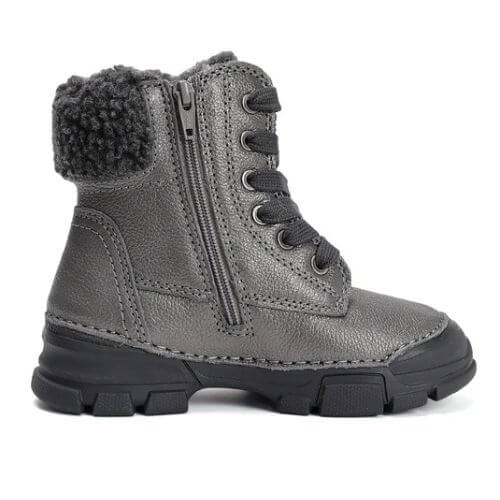 Ghete copii fete din piele imblanite DD Step, Gri - W056-52456C [5]