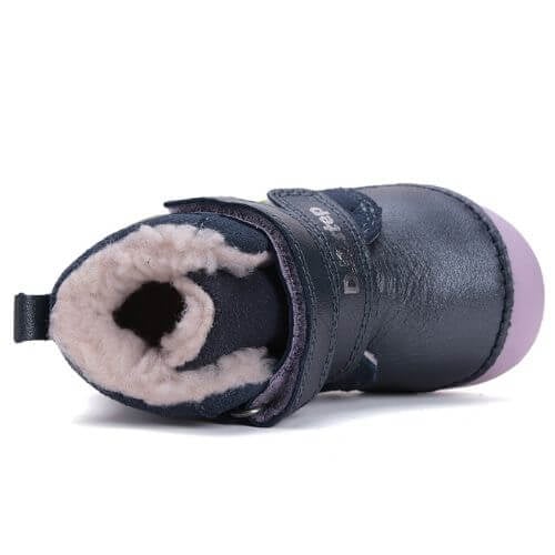Ghete copii fete din piele imblanite DD Step, Mov - W015-52997B [6]