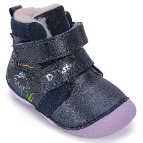 Ghete copii fete din piele imblanite DD Step, Mov - W015-52997B [1]