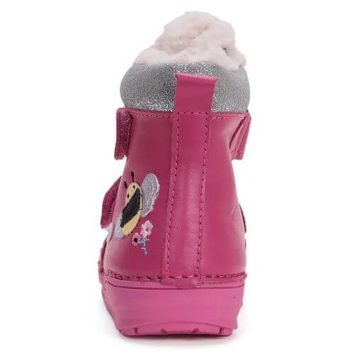 Ghete copii fete din piele imblanite DD Step, Roz - W071-42233B [4]