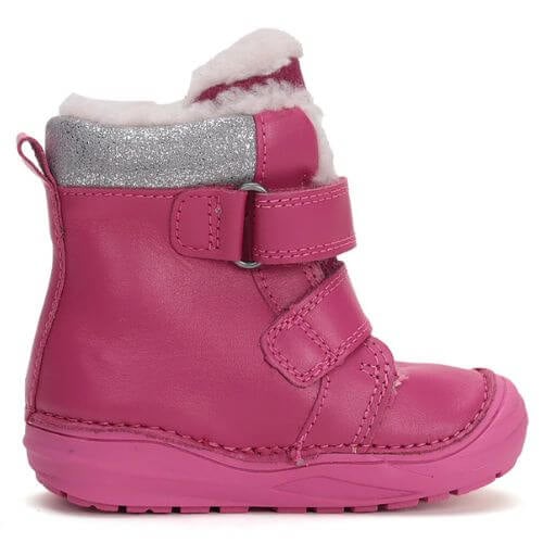 Ghete copii fete din piele imblanite DD Step, Roz - W071-42233B [3]