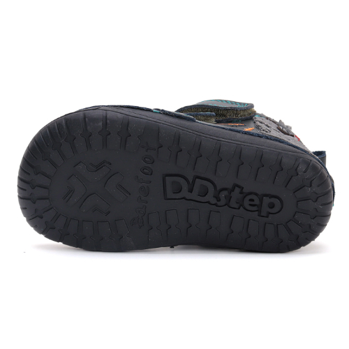 Ghete copii baieti Barefoot din piele imblanite DD Step, Verde - W070-42838A [7]
