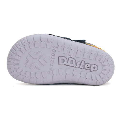 Ghete copii baieti Barefoot din piele imblanite DD Step, Verde - W070-42154 [7]