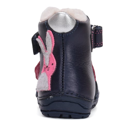 Ghete copii fete din piele imblanite DD Step, Albastru - W029-42392 [4]