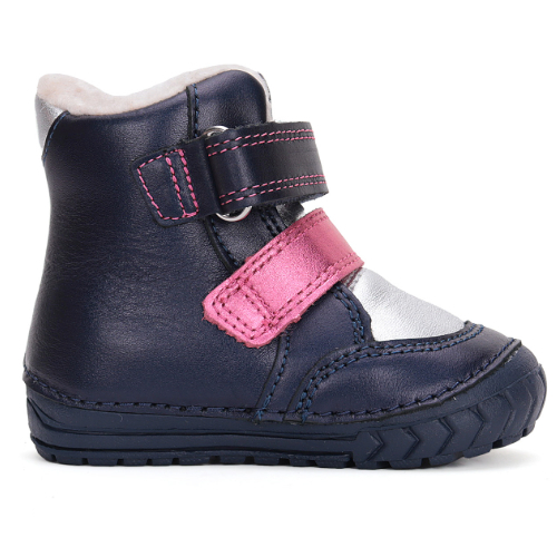 Ghete copii fete din piele imblanite DD Step, Albastru - W029-42392 [3]