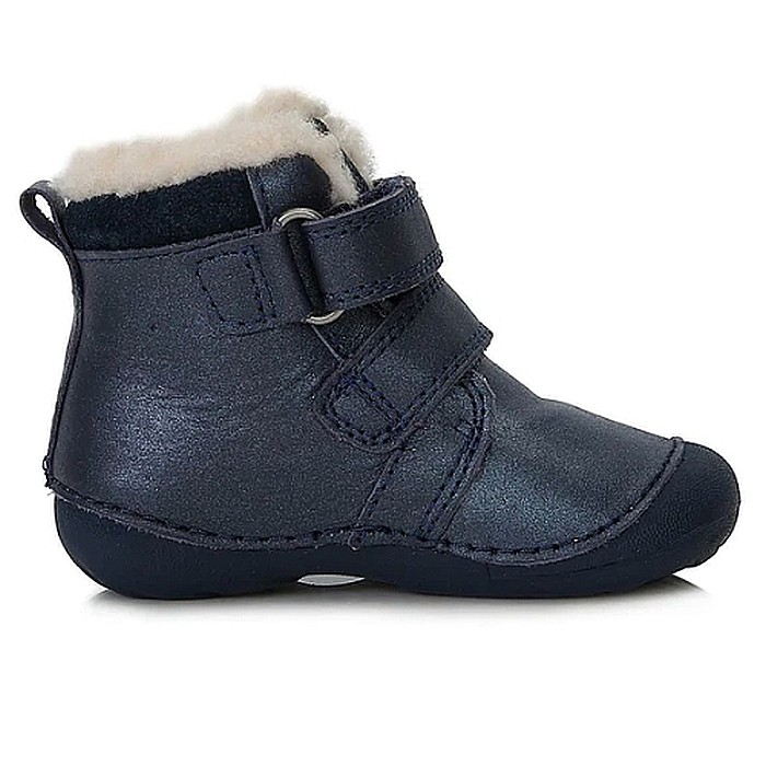 Ghete copii fete din piele imblanite DD Step, Albastru - W015-341A [3]