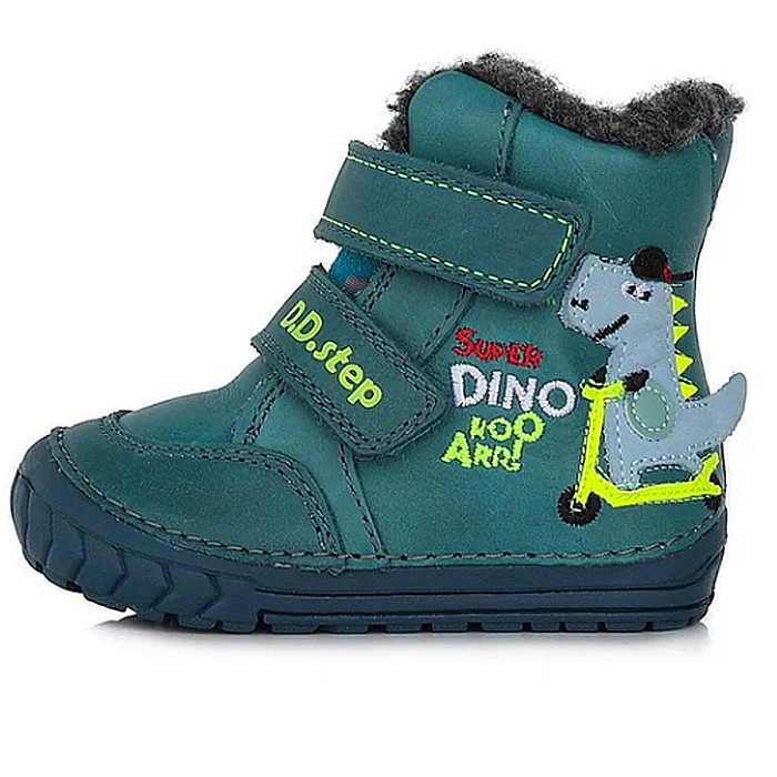 Ghete copii baieti din piele imblanite DD Step, Verde - W029-394B [2]