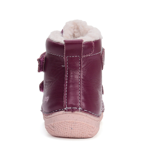 Ghete copii fete din piele imblanite DD Step, Visiniu - W082-42385C [5]